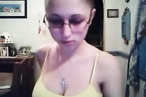 Webcam solo episode with well-endowed teen teasing with her marangos