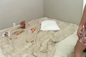 Hot and naughty blond with a nice wazoo receives her wet cum-hole eaten out