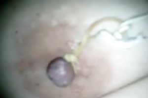 My wicked bosomy horny white wife lets me castigation her large teats