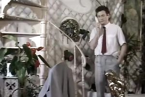 Horn-mad blondie in hawt ligerie acquires her slit pushed