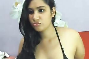Chatting with a hot brown skin latin babe in hawt straps on livecam