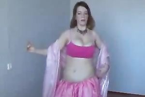 Slutty bitch with light hair tries to attract me in eastern style