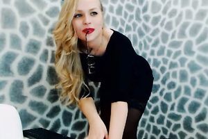 Gorgeous Blonde Babe Plays with her Dildo