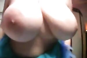 Enormous natural knockers of my shy and hot white girlfriend