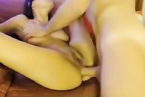 Amazing anal sex scene with a slim non-professional dark brown