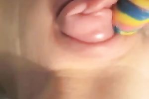 Puffy bald snatch of my hawt college girlfriend looks like salmon sushi