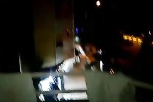 My unthinkably lustful girlfriend sucks my cock on a balcony