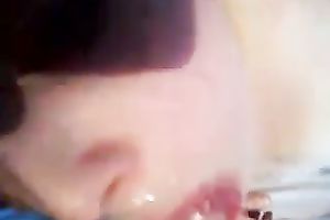 I jack off and give sticky protein mask to my marvelous girlfriend