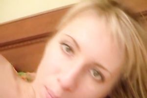 Amazing steamy sex with Russian golden-haired strumpet on livecam