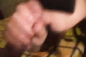 Masked trollop with big love melons knows how to give a admirable oral-sex