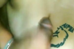 Tattooed hussy in glasses sucks my BBC and doesn't desire to stop