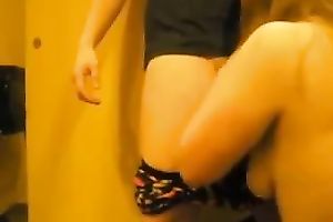 Chubby brown-haired coed sucks my shlong and swallows the ball cream