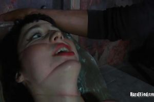 Super excited playgirl with petite zeppelins acquires her vagina worked over