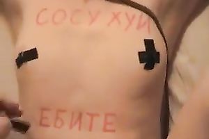 Kinky Russian doxy wishes me to group sex her constricted pussy hard