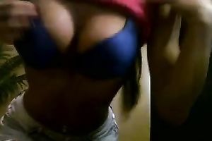 Webcam solo with a glamorous cheating wife fingering her holes & sucking a fake penis