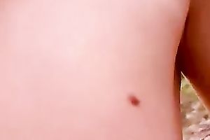 Pierced cutie sucks my dong outdoors in POV sex video