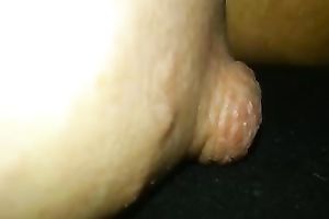 Homemade solo episode with my cheating wife demonstrating her large teat