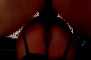 My bootyful girlfriend in dark nylons craves it from behind