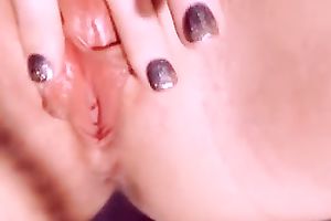 Pink captivating bald cunt shown closeup on livecam