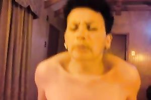 Short-haired older slutwife groans loudly while riding my dick