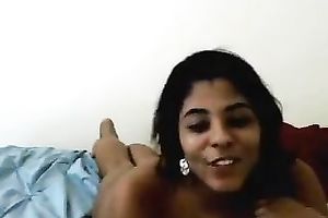 Sizzling Indian playgirl shows her body for the web camera and rubs her vagina