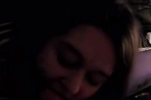 Hungry for schlong hotwife from UK gives deepthroat orall-service in POV non-professional XXX video
