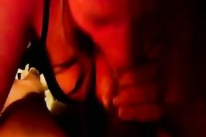 Slut puts some syrup on her boyfriend's rod previous to taking it in her face hole