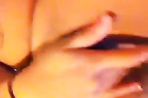 My salacious Ex-Gf fingering her hairless pussy in homemade solo