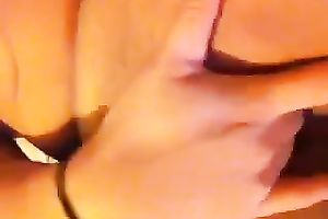 My salacious Ex-Gf fingering her hairless pussy in homemade solo