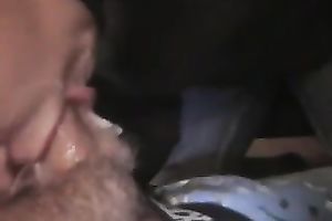Slutty four eyed honey sucks my rock hard schlong on camera