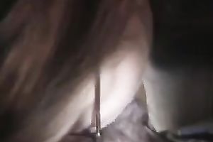 Slutty four eyed honey sucks my rock hard schlong on camera