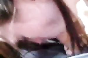 Lascivious nympho Nicole is engulfing my shlong like a boss