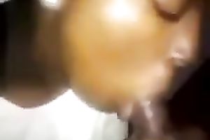 Short-haired dark hottie enjoys engulfing my BBC in homemade episode