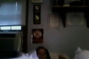 Webcam legal age teenager fattie sucks a sex-toy and masturbates her snatch with it