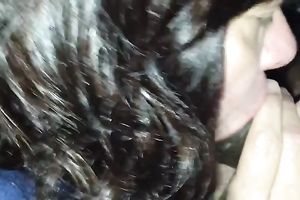 Lustful dark brown milf enjoys engulfing my dark sausage