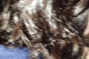 Lustful dark brown milf enjoys engulfing my dark sausage