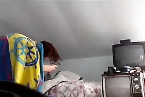 Hidden cam movie scene with my nude hot white Married slut after shower