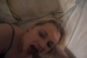 Old kinky wife is showing off her shlong engulfing skills