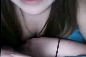 My carnal girlfriend finger bonks her cookie on cam for me