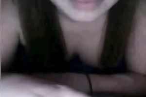 My carnal girlfriend finger bonks her cookie on cam for me