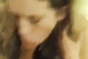Hot cute shy golden-haired girlfriend gives me priceless head on POV tape