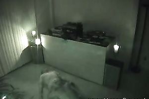 Hidden webcam scene with a pair having oral-service sex in a hotel