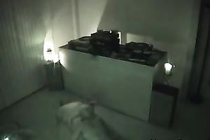 Hidden webcam scene with a pair having oral-service sex in a hotel