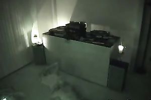 Hidden webcam scene with a pair having oral-service sex in a hotel
