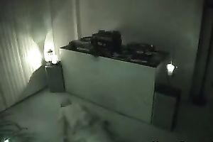 Hidden webcam scene with a pair having oral-service sex in a hotel