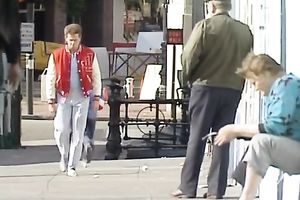 Goldlike golden-haired doxy takes a sticky ball batter on hed body