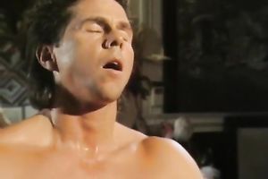 Goldlike golden-haired doxy takes a sticky ball batter on hed body