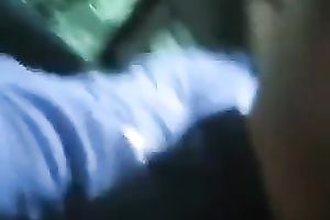 Pumping a hot non-professional dark brown wife in my car outdoors