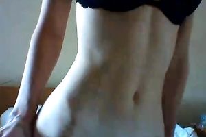 Sexy blondie with diminutive merry mangos disrobes in nature's garb for me on cam