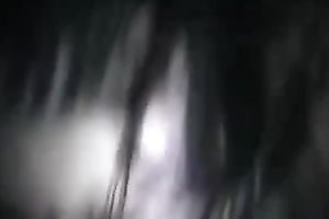 Cock engulfing act at black night with my wonderful Latina white wife